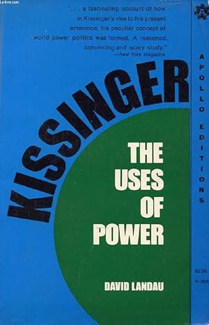 Bild des Verkufers fr KISSINGER, The Uses of Power zum Verkauf von Le-Livre