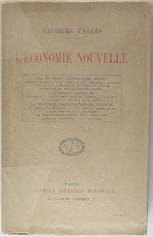 Seller image for L'conomie nouvelle for sale by JLG_livres anciens et modernes