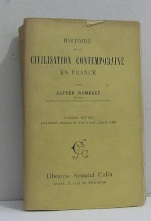 Imagen del vendedor de Histoire de la civilisation contemporaine en france a la venta por crealivres