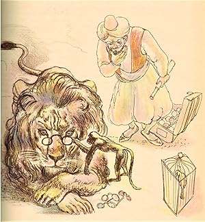 Les lunettes du lion. Illustré de lithographies en quatre couleurs par Edy Legrand.