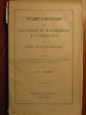 Imagen del vendedor de Javaansche en Madoereesche Handschriften, Supplement op den catalogus der Leidsche Universiteits-Bibliotheek, deel 1 a la venta por Stadion Books