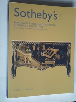 Important French & Continental Furniture & Tapestries, including a European private Collection