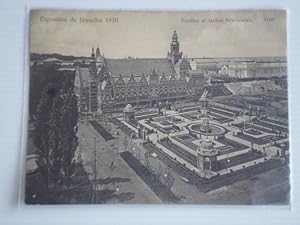 Carte Souvenir de L'exposition Universelle et Internationale de Bruxelles, Pavillon et Jardins Né...
