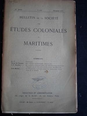 Bulletin de la Societe des Etudes Coloniales et Maritimes