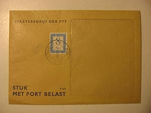 PTT envelop uit 1955 met afgestempelde portzegel van 8 cent
