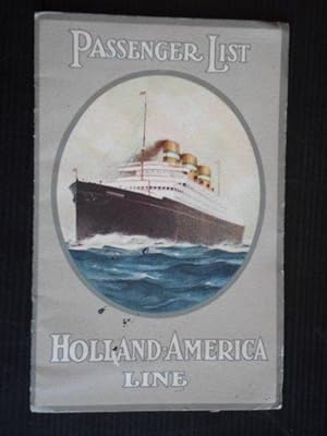 Holland America Line, Passengerlist Statendam