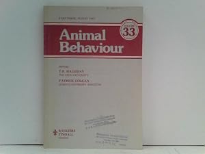 Animal Behaviour Volume 33 Part Three August 1985