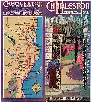 Vintage travel brochure for the city of Charleston, South Carolina - "Charleston Welcomes You"