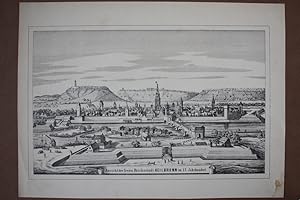 Ansicht der freien Reichsstadt Heilbronn im 17. Jahrhundert, Lithographie um 1875 nach einer hist...