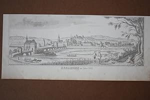 Esslingen im Jahre 1643, Lithographie um 1875 nach einem Kupferstich von Merian, Blattgröße: 15 x...