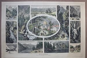 Bilder aus dem Schwarzwald, Sankt Blasien, Schluchsee, Feldsee, altkolorierter Holstich um 1880 a...