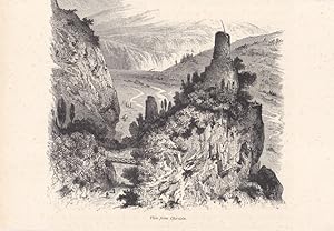 Idar Oberstein, View from Oberstein, Holzstich um 1890, Blattgröße: 16 x 23,5 cm, reine Bildgröße...