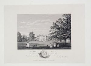 An Original Antique Engraving Illustrating Cleve Hill, The Seat of Daniel Cave, Esq in Gloucester...