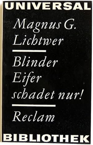 Bild des Verkufers fr Blinder Eifer schadet nur! Fabeln, Lehrgedicht zum Verkauf von Peter-Sodann-Bibliothek eG
