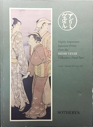 Highly Important Japanese Prints from the Henri Vever Collection: Final Part, London, Thursday 30...