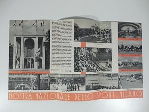 Mostra nazionale dello sport. Palazzo dell'arte. Milano. Maggio - Dicembre 1935. (Pieghevole pubb...