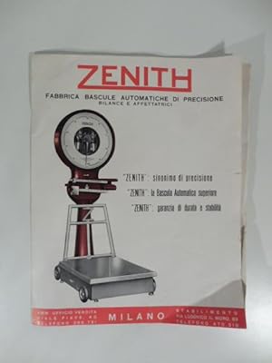 Zenith. Fabbrica bascule automatiche di precisione. Bilance e affettatrici. (Pieghevole pubblicit...