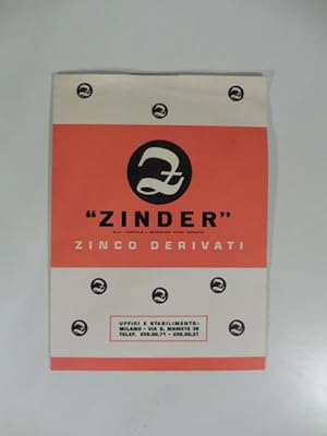 Zinder. Zinco derivati. Pieghevole pubblicitario