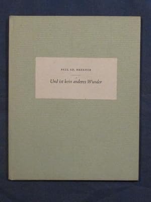 Imagen del vendedor de Und ist kein anderes Wunder. a la venta por Das Konversations-Lexikon