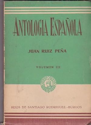 Imagen del vendedor de Antologa espaola. a la venta por LIBRERA GULLIVER