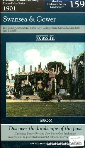 Swansea and Gower (Cassini Historical Map, Revised New Series (in Colour),1901)