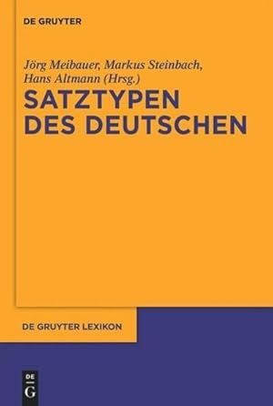 Bild des Verkufers fr Satztypen des Deutschen zum Verkauf von AHA-BUCH GmbH