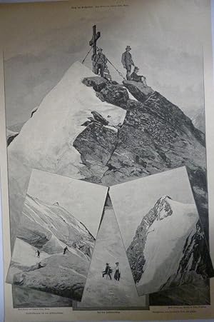 Orig. Holzstich - Kärnten: Spitze des Großglockner.