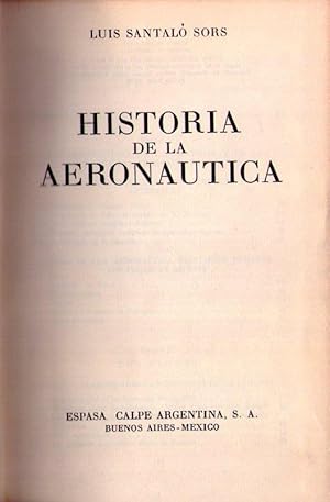 Immagine del venditore per HISTORIA DE LA AERONAUTICA venduto da Buenos Aires Libros