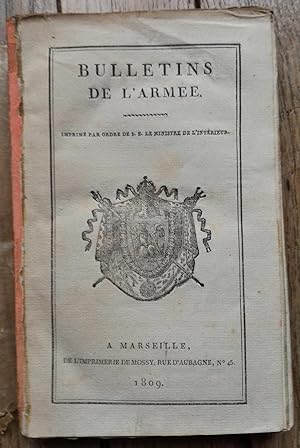 BULLETINS de l'ARMÉE - 30 bulletins de l'année 1809 (complet)