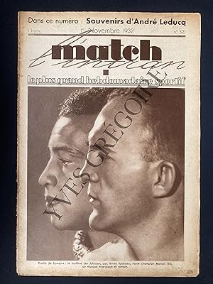MATCH L'INTRAN-N°321-1er NOVEMBRE 1932
