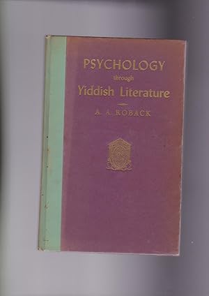 Psychology through Yiddish Literature/Apologia Pro Vita Yiddicia.