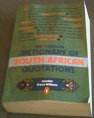 Bild des Verkufers fr Penguin Dictionary of South African Quotations zum Verkauf von Chapter 1