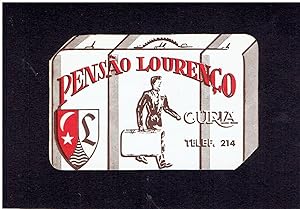 Pensao Lourenco, Curia, Portugal - Vintage Hotel Luggage Label