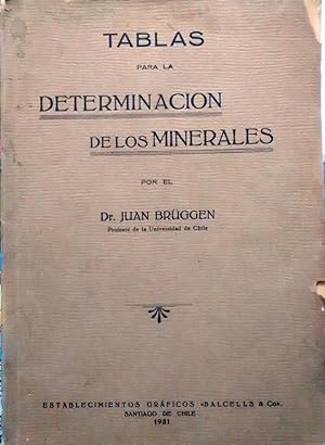 Bild des Verkufers fr Tablas para la determinacin de los minerales zum Verkauf von Librera Monte Sarmiento