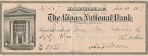 Autographed Check By The Man Who Blinded Theodore Roosevelt