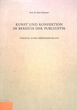 Imagen del vendedor de Kunst und Konfektion im Bereich der Publizistik: Versuch eines Brckenschlags; a la venta por books4less (Versandantiquariat Petra Gros GmbH & Co. KG)