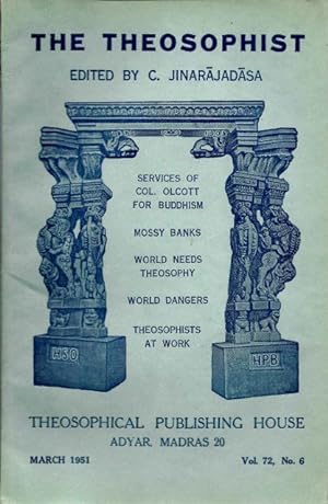 Seller image for THE THEOSOPHIST: VOL. 72, NO. 6, MARCH 1951 for sale by By The Way Books