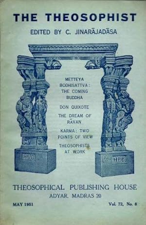 Seller image for THE THEOSOPHIST: VOL. 72, NO. 8, MAY 1951 for sale by By The Way Books