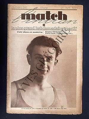 MATCH L'INTRAN-N°241-21 AVRIL 1931