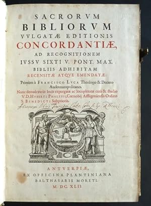 [Konkordanz, Bibelkonkordanz : Concordantiae Bibliorum Sacrorum Emendatae] : Sacrorum Bibliorum V...