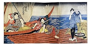 Imagen del vendedor de RECUEIL DE 77 ESTAMPES (WOODBLOCK PRINTS) CONSACREES AUX ACTEURS CELEBRES DE KABUKI. a la venta por Librairie de l'Univers