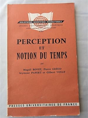 Seller image for PERCEPTION ET NOTION DU TEMPS for sale by Douglas Books