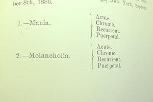 Report on classification of mental diseases as a basis of international statistics of the insane ...