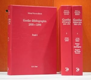 Goethe-Bibliographie 1950-1990. Unter Mitarbeit von Rosel Gutsell und Hans-Jürgen Malles. 3 Bände...