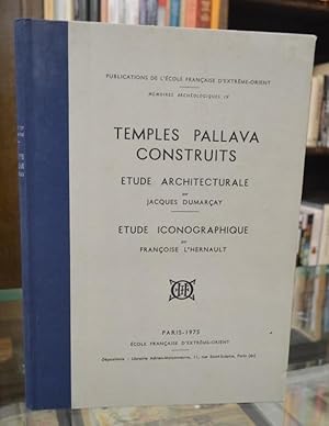 Seller image for Temples Pallava Construits. for sale by The Isseido Booksellers, ABAJ, ILAB