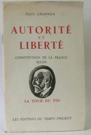 Image du vendeur pour Autorit et libert mis en vente par crealivres