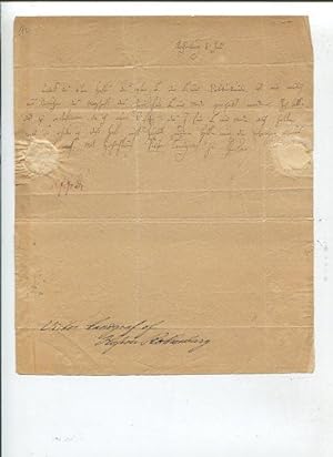 Victor Landgraf von Hessen-Rothenburg, eigenhändiger Brief mit Unterschrift.Rothenburg,31,7,1890.