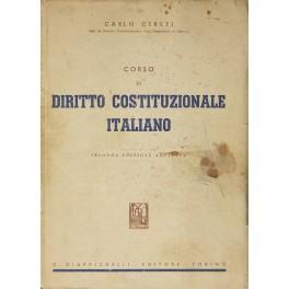 Bild des Verkufers fr Corso di diritto costituzionale italiano zum Verkauf von Libreria Antiquaria Giulio Cesare di Daniele Corradi
