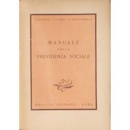 Immagine del venditore per Manuale della previdenza sociale venduto da Libreria Antiquaria Giulio Cesare di Daniele Corradi