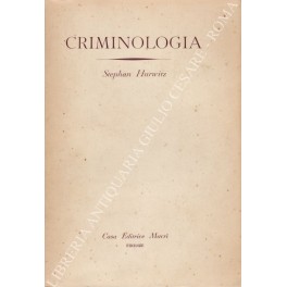 Imagen del vendedor de Criminologia a la venta por Libreria Antiquaria Giulio Cesare di Daniele Corradi